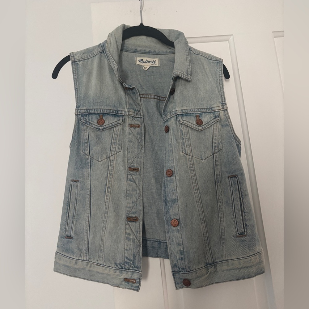 Madewell Light Wash Denim Vest